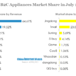 china b2c appliances market share in july 2013