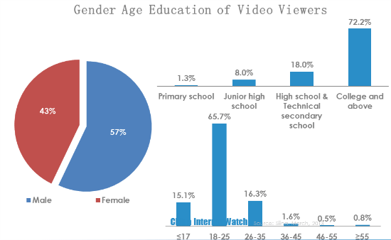 gender age and education of video viewers