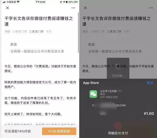 WeChat Paywall example