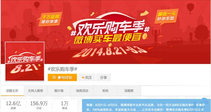 Weibo Automobile Promotion